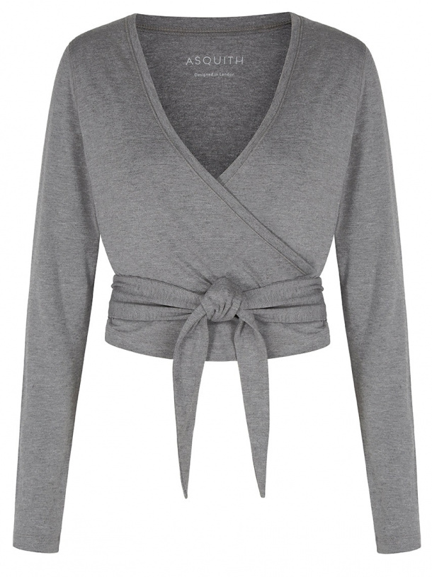 Top Calm Wrap Grey Marl